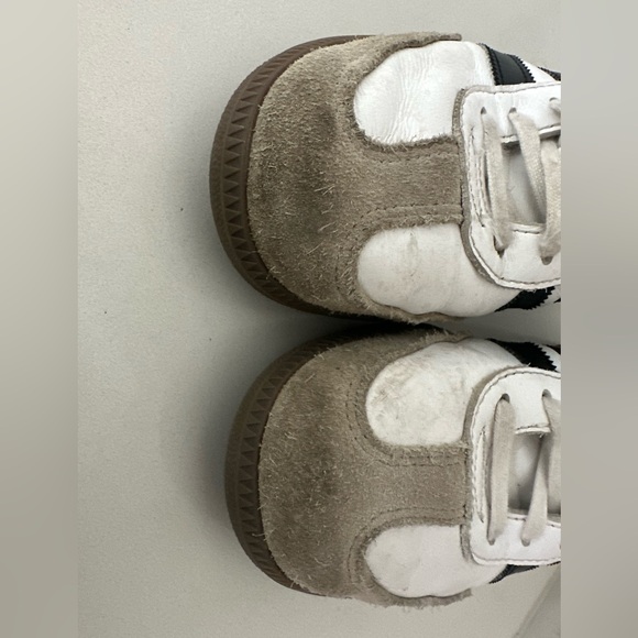 Adidas Samba OG Sneakers Women Size 8 White Black Leather Classic Lace-Up - Picture 9 of 13